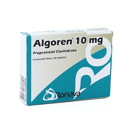 Imagen de Propanolol Algoren Tab. 10Mg X20