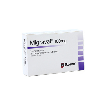 Imagen de Sumatriptam Migraval Comp 100Mg X2