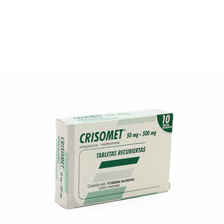Imagen de Metformina+Sitagliptina Crisomet Tab. 50Mg -500Mg X10