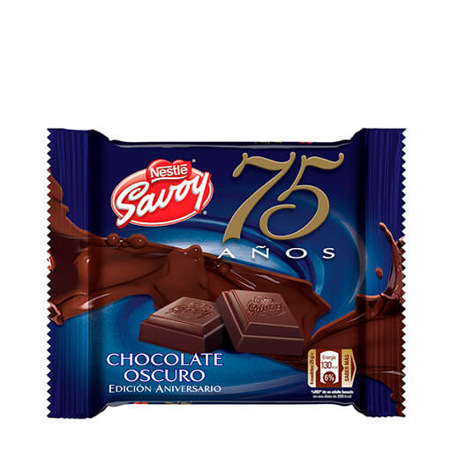 Imagen de Chocolate Oscuro 75 Años Savoy 100 Gr.