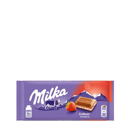 Imagen de Chocolate De Yogurt Fresa Milka 100 Gr.