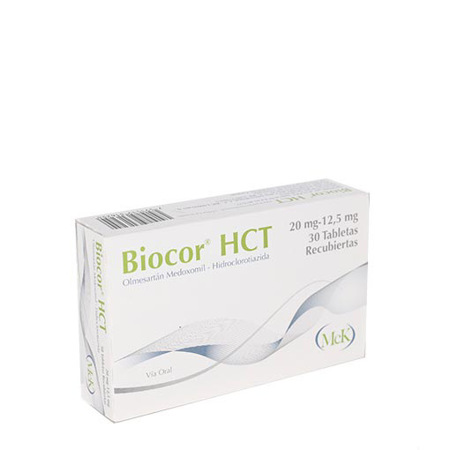 Imagen de Olmesartan + Hct Biocor  20Mg/12,5 Mg X30