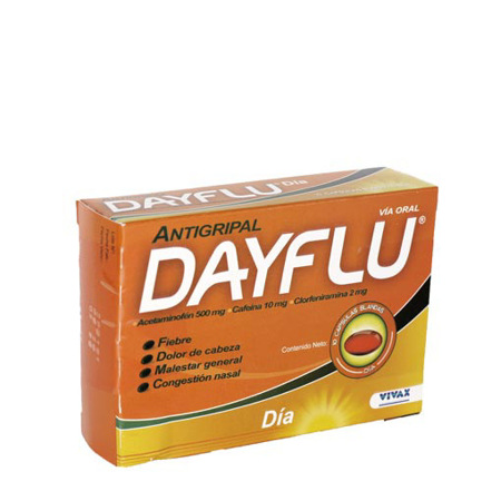 Imagen de Acetaminofen+Clorfeniramina Dayflu Dia Cap. 50010-2 X10