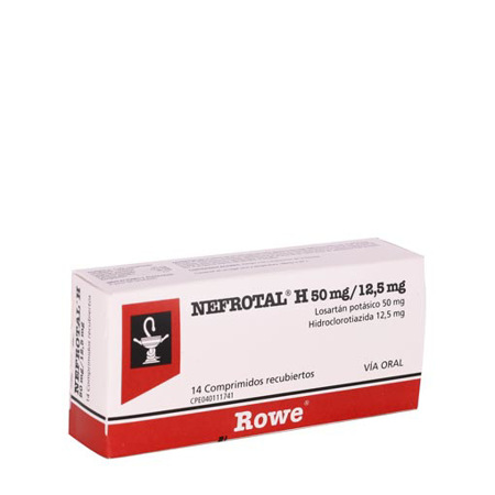Imagen de Losartan Potasico + Hct Nefrotal H Comp. 50Mg/12.5Mg X14