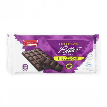 Imagen de Chocolate Bitter Sin Azúcar St. Moritz 100 Gr.