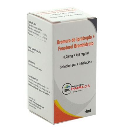Imagen de Bromuro D/Ipratropio+Fenoterol Sol. P/Inh. 4Ml Eds