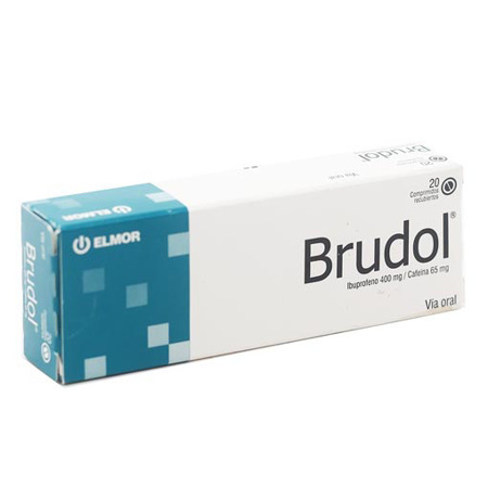 Imagen de Ibuprofeno + Cafeina Brudol Comp. 400Mg/55Mg X20