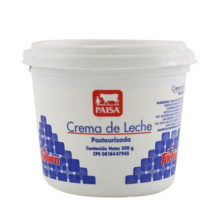 Imagen de Crema De Leche Paisa 500 Gr.