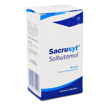 Imagen de Salbutamol Sacrusyt Inh. 100Mcg X200 Dosis