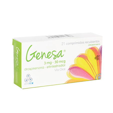 Imagen de Etinilestradiol+Drospirenona Genesa Comp. X21