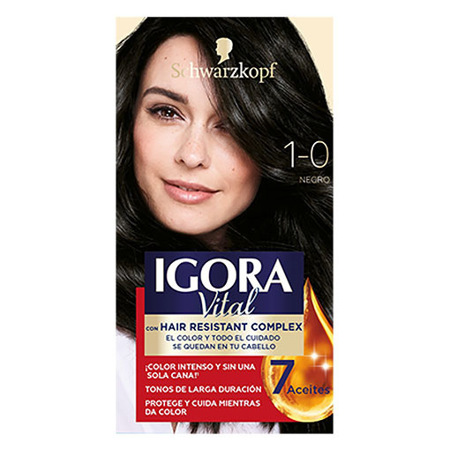 Imagen de Kit De Tinte Negro 1,0 Igora Vital 50 Ml.