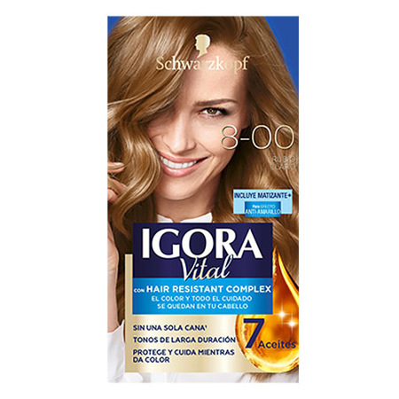 Imagen de Kit De Tinte Rubio Claro 8,0 Igora Vital 50 Ml.