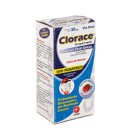 Imagen de Acetaminofen+Clorfeniramina Clorace Gts. X30Ml