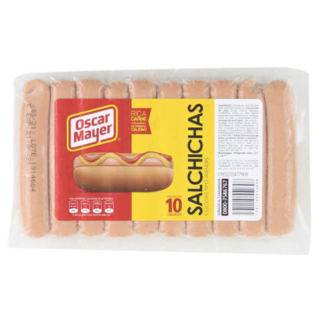 Imagen de Salchichas Wieners Oscar Mayer (10 Unidades).