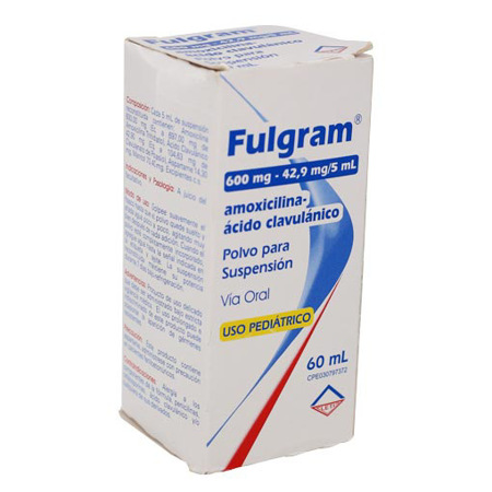 Imagen de Amoxicilina + Clav Fulgram Susp. 600Mg X60Ml