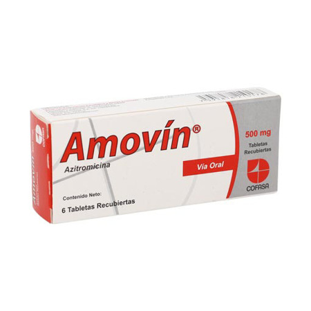 Imagen de Azitromicina Amovin Tab. 500Mg X6