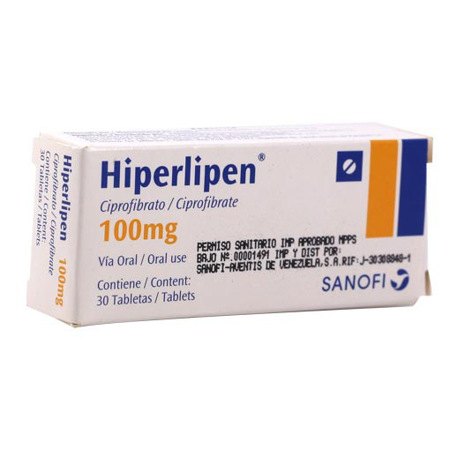 Imagen de Ciprofibrato Hiperlipen Tab 100Mg X30