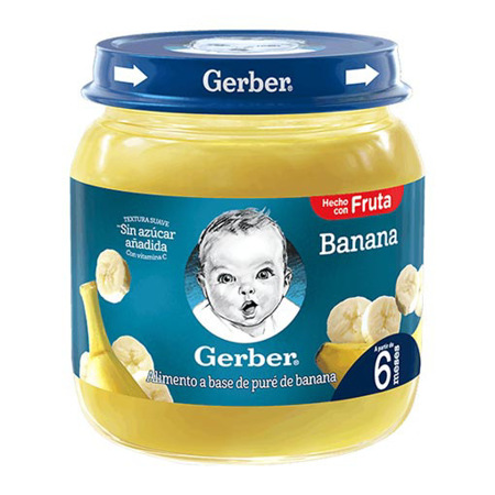 Imagen de Compota De Pure Banana Gerber 113 Gr.