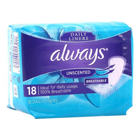 Imagen de Protector Diario Unscented Always (18 Unidades).
