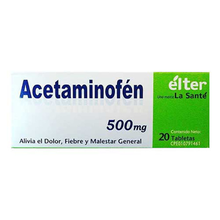 Imagen de Acetaminofen Tab. 500Mg X20 Elter