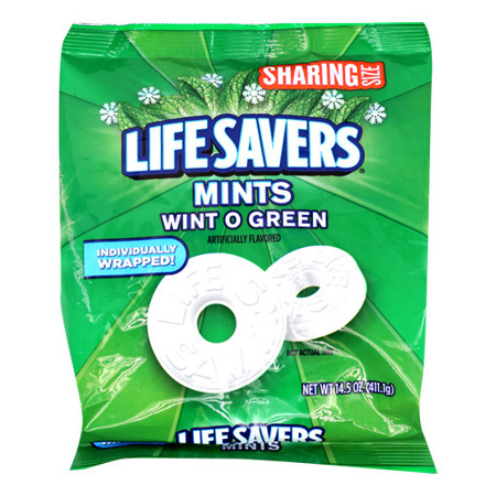 Imagen de Caramelo Minst Green Life Savers 411 Gr.