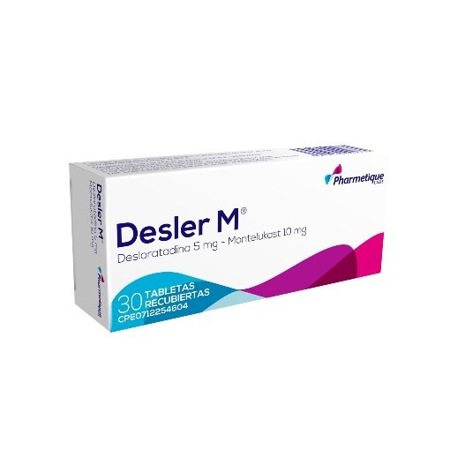 Imagen de Desloratadina + Montelukas Desler M. Tab. 5Mg/10Mg X30