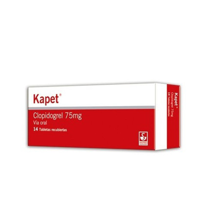 Imagen de Clopidogrel Kapet Tab. 75Mg X14