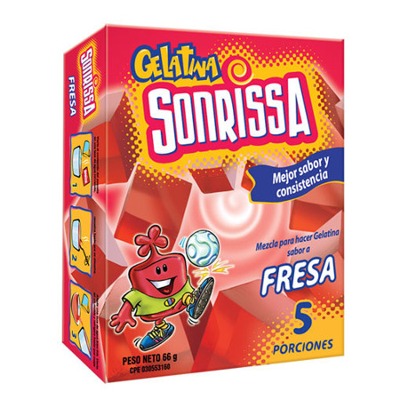 Imagen de Gelatina de Fresa Sonrissa 66 Gr.