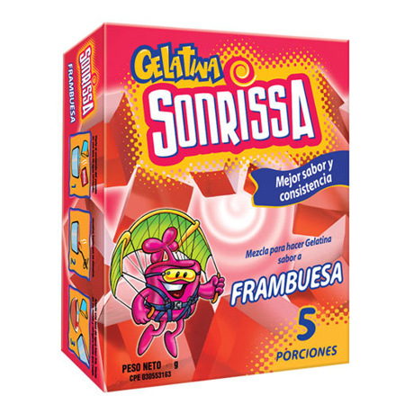 Imagen de Gelatina de Frambuesa Sonrissa 66 Gr.