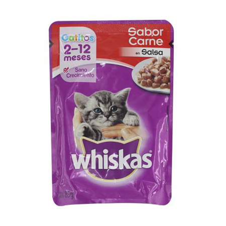 Imagen de Salsa Para Gato Sabor A Carne Gatito Whiskas 100 Gr.