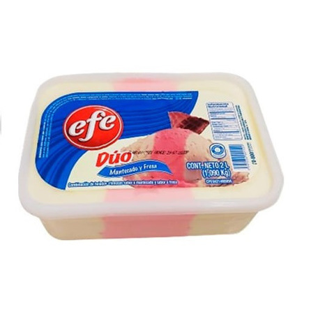 Imagen de Helado 2 Sabores Mantecado y Fresa Efe 2 L.