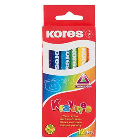 Imagen de Creyón De Cera Triangular Kores (12 Unidades).