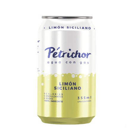 Imagen de Agua Gasificada De Limón Siciliano Petrichor 355Ml.