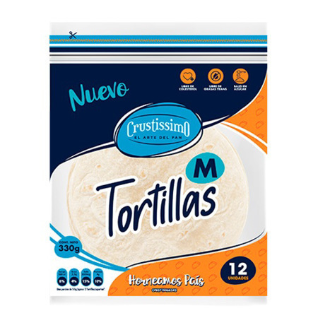 Imagen de Tortilla Tradicional Blanca Crustissimo 330Gr.