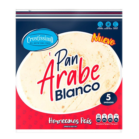 Imagen de Pan Árabe Blanco Crustissimo X5Und.