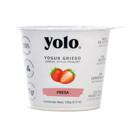 Imagen de Yogurt Griego Fresa Yolo 150Gr.