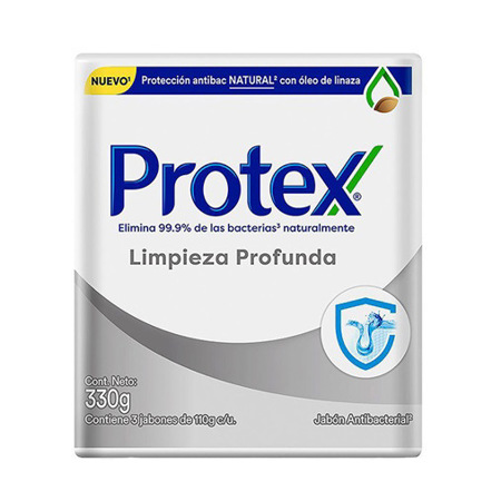 Imagen de Jabón Antibacterial Limpieza Profunda Protex 330Gr.