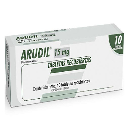 Imagen de Rivaroxaban Arudil Tab. Rec. 15 Mg X10.