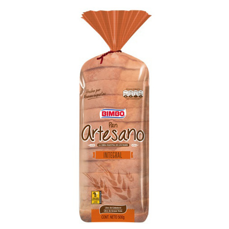 Imagen de Pan De Sándwich Artesano Bimbo Integral 500G