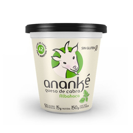 Imagen de Queso De Cabra Cremoso Con Albahaca Ananke 150 Gr.