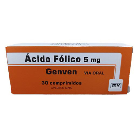 Imagen de Ácido Fólico 5 Mg X 30 Tab Genven