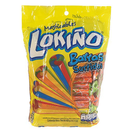 Imagen de Caramelo Masticable Lokiño De Fruta 400G 50Und