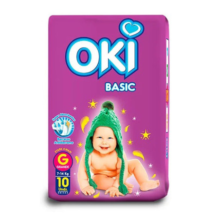 Imagen de Pañal Bebe Oki Talla G 10Unid