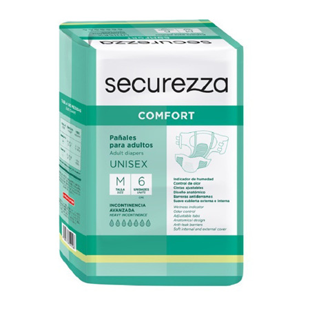 Imagen de Pañal De Adulto Securezza Comfort Talla M 6 Und