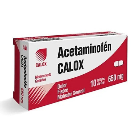 Imagen de Acetaminofén Tab 650 Mg X10 Calox