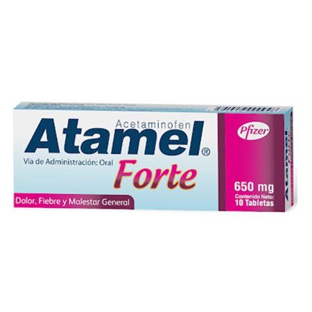 Imagen de Acetaminofen Atamel Forte Tab. 650Mg X10.