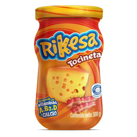 Imagen de Queso Fundido Enriquecido Rikesa de Tocineta 300 Gr.
