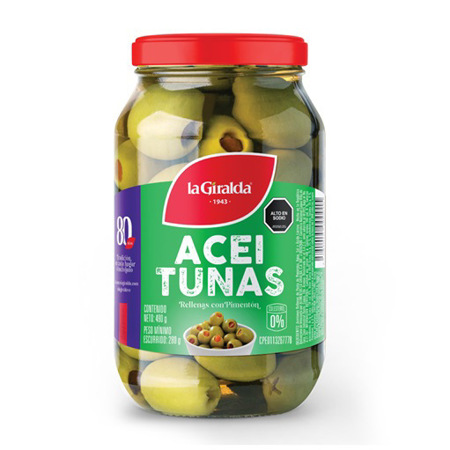 Imagen de Aceituna Rellena Con Pimiento La Giralda 490 Gr.