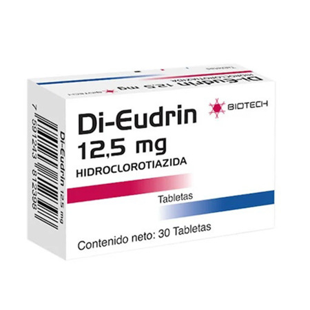 Imagen de Hidroclorotiazida 12.5mg Di - Eudrin Biotech x 30 Tabletas