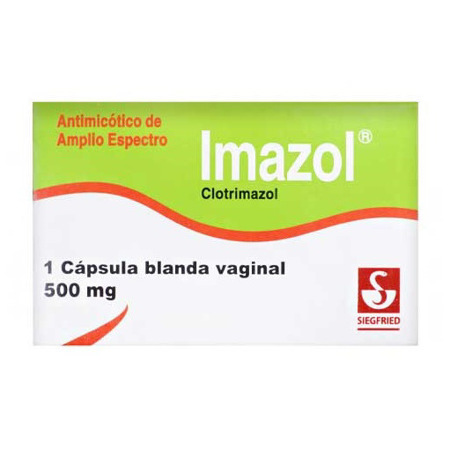 Imagen de Clotrimazol Imazol 500Mg 1 Capsula Vaginal